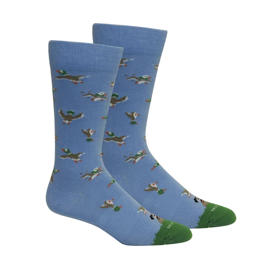 Brown Dog | 1984 Duck Hunt Crew Socks in Della Blue