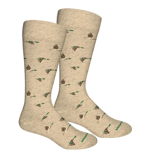 Brown Dog | Mallard Crew Socks in Oatmeal