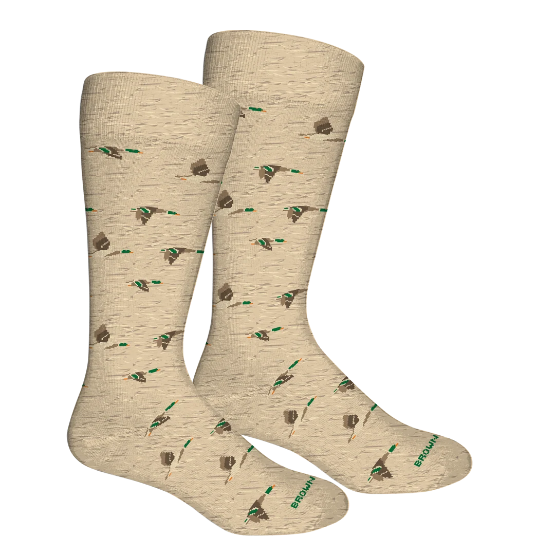 Brown Dog | Mallard Crew Socks in Oatmeal