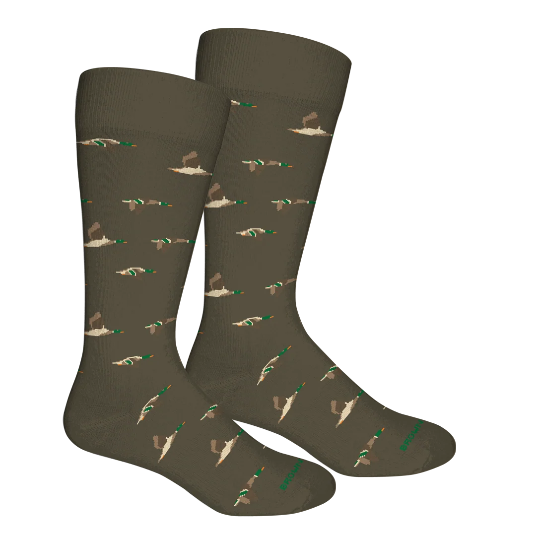 Brown Dog | Mallard Crew Socks in Sage