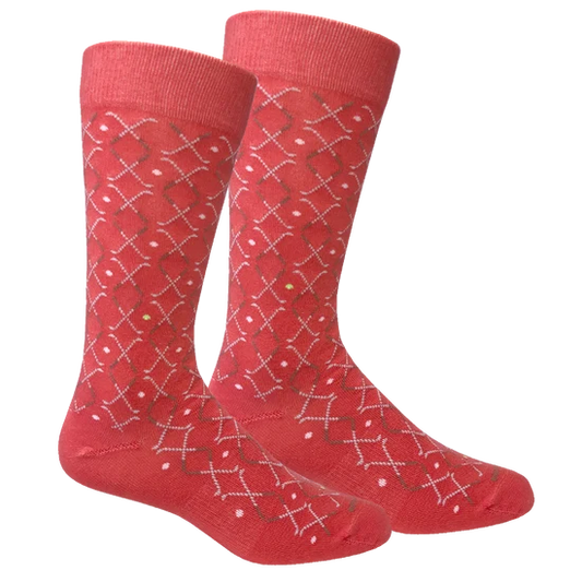 Brown Dog | Lattice Club Crew Socks in Dubarry