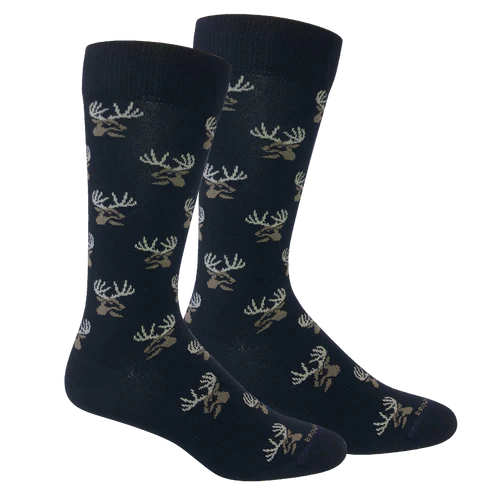 Brown Dog Buck Socks in Navy