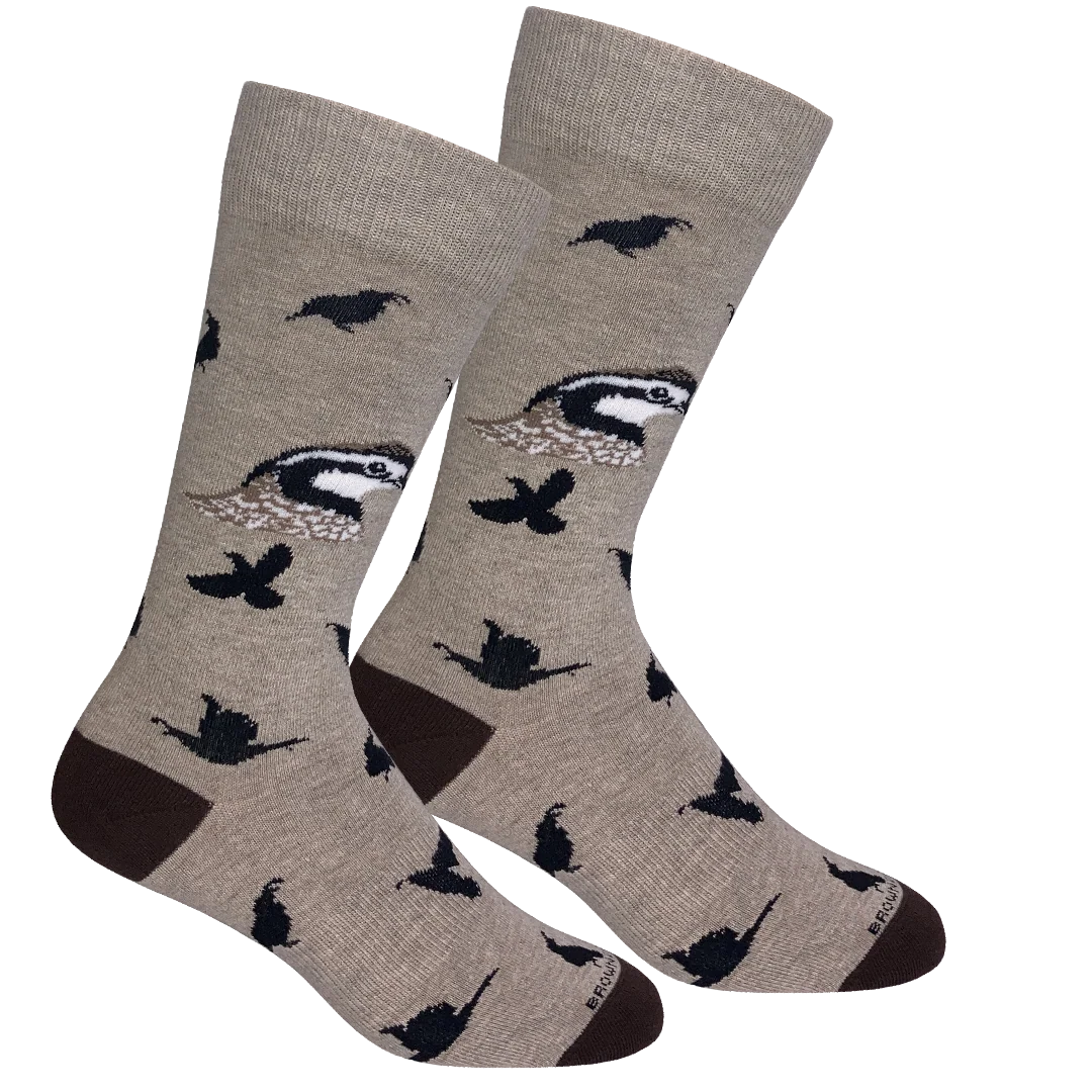 Brown Dog | Quail Crew Socks in Oatmeal