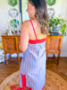 Coastal Chambray Stripe Maxi Dress