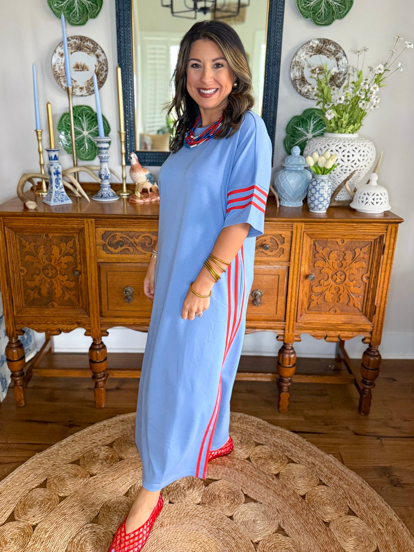 Skyline Stripe Maxi Dress
