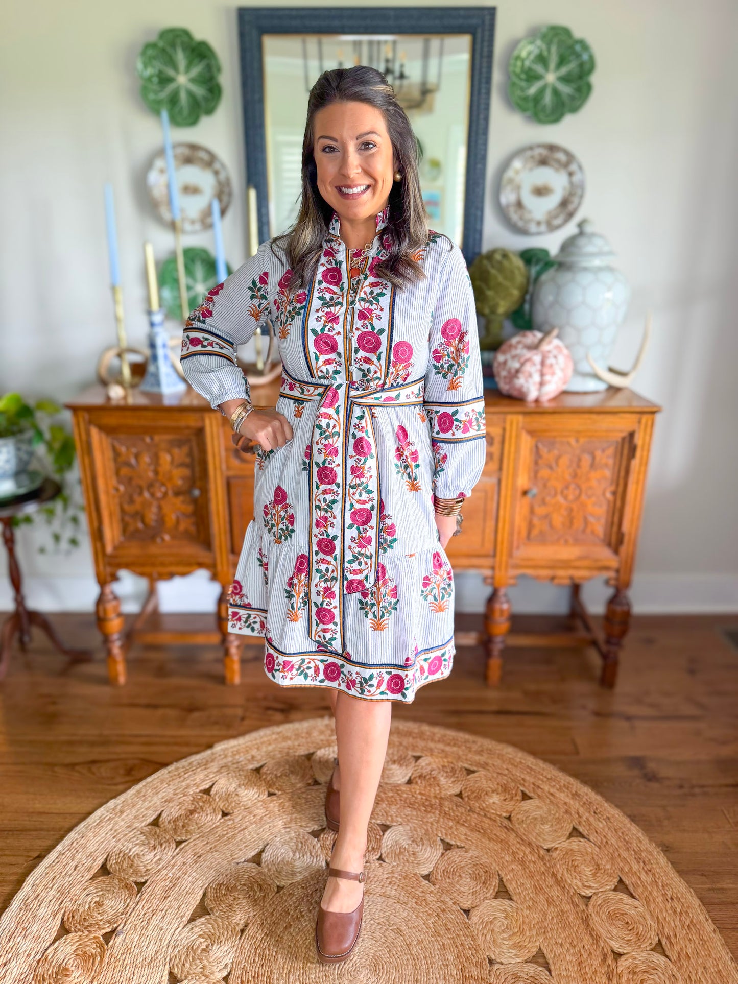Heart of Grace | Caroline Midi Dress in Eldermere Stripe