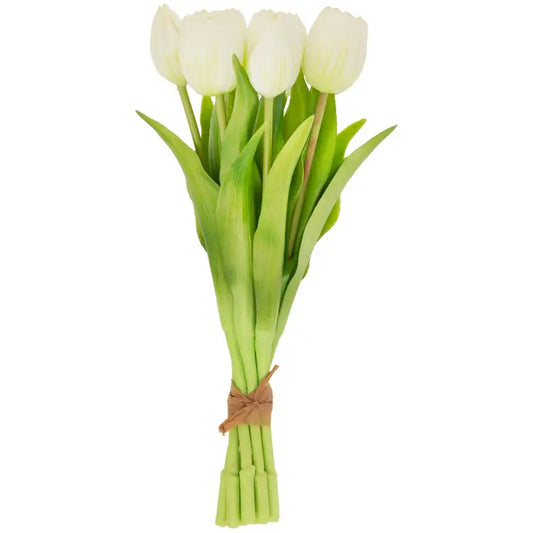 Fresh Picked White Faux Tulip Bundle