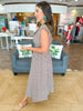 Mocha Gingham Midi Dress