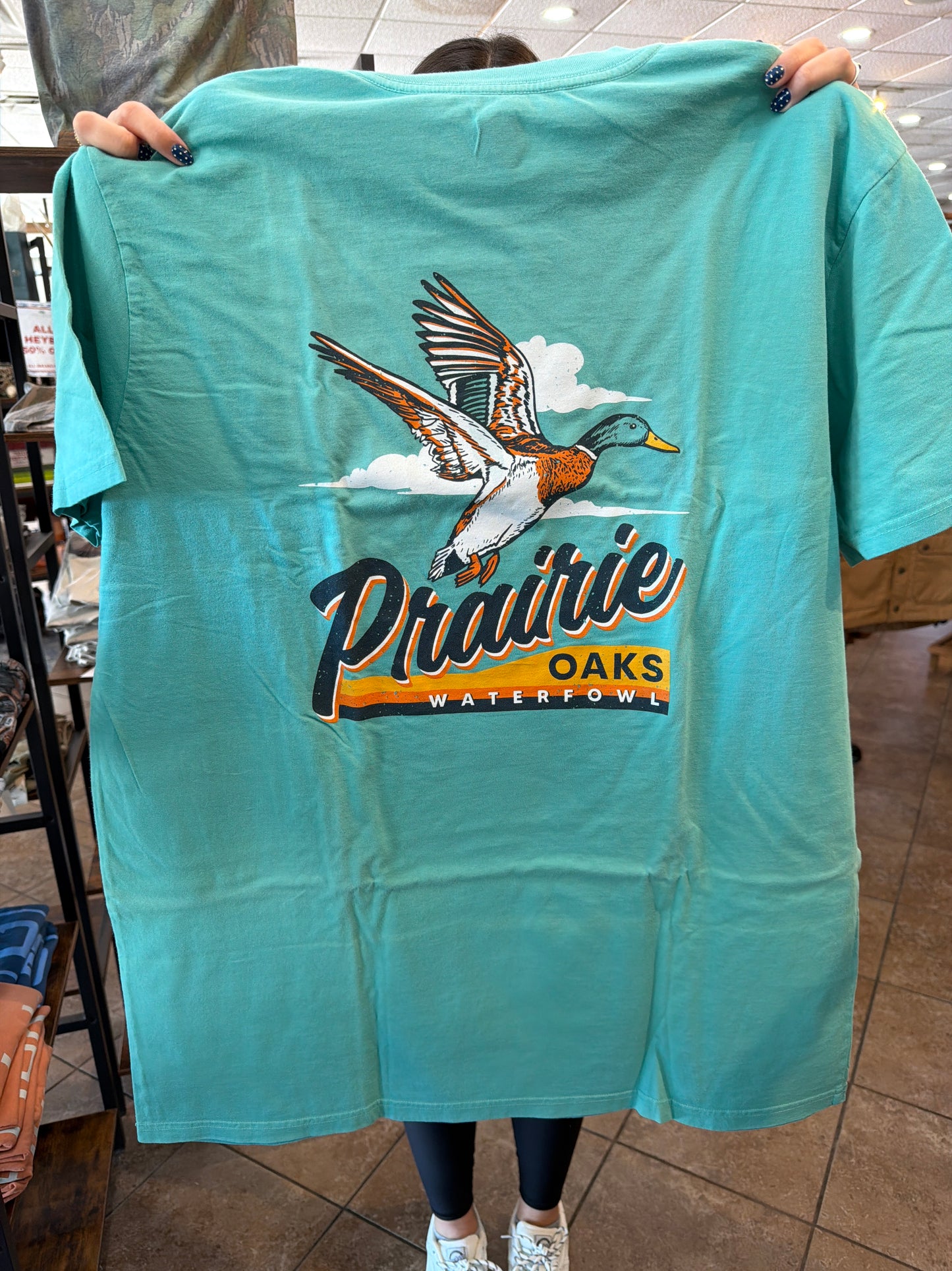 Praire Oaks Retro T-Shirt in Seafoam