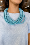 Lilly Slub Rope Necklace in Light Dusty Blue