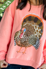 Queen of Sparkles Peach Big Turkey Sweatshirt