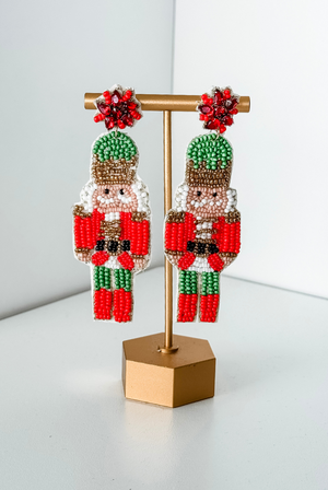 Christmas Nutcracker Drop Earrings