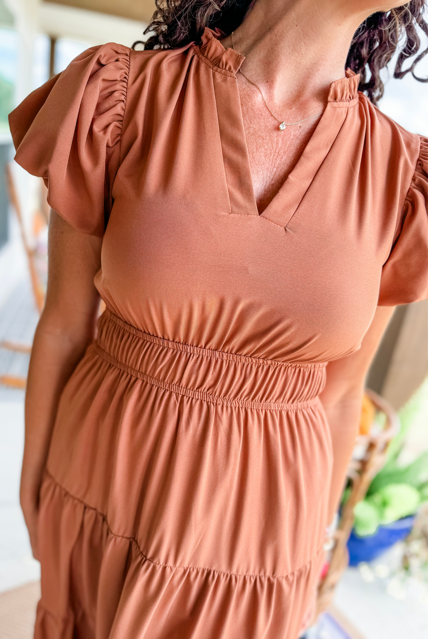 A Pleasant Autumn Maxi Dress in Clay