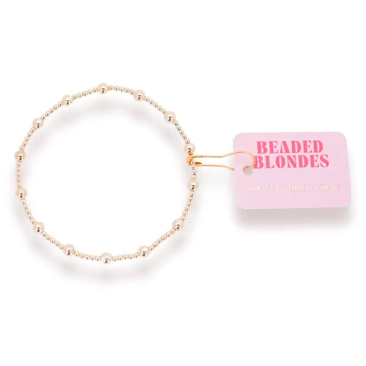 Beaded Blonde June Bracelet in Gold