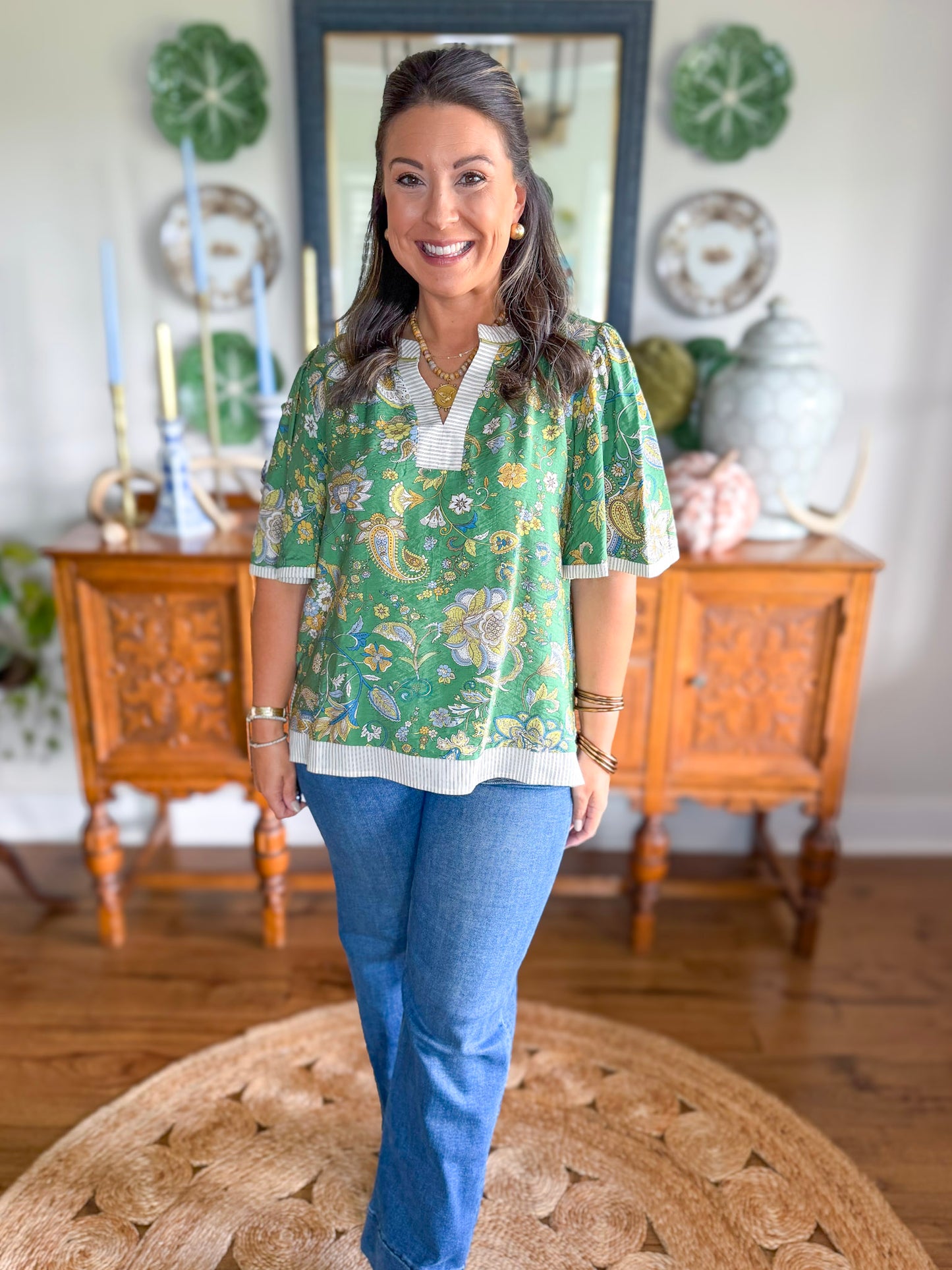Hawthorne Paisley Top