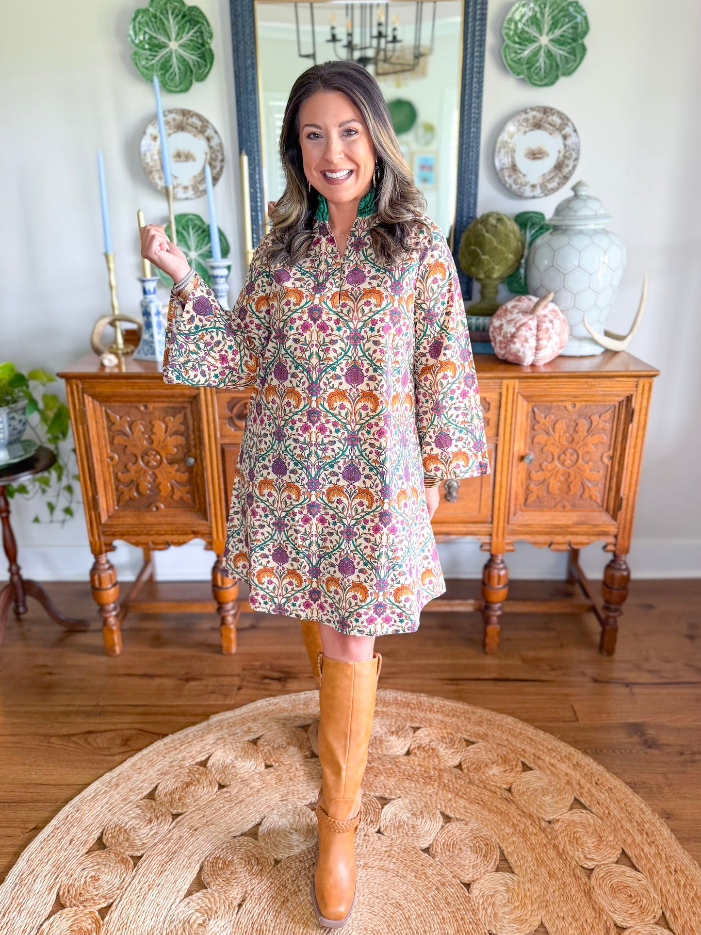 Heart of Grace | Eloise Mini Caftan in Heatherwood Linen