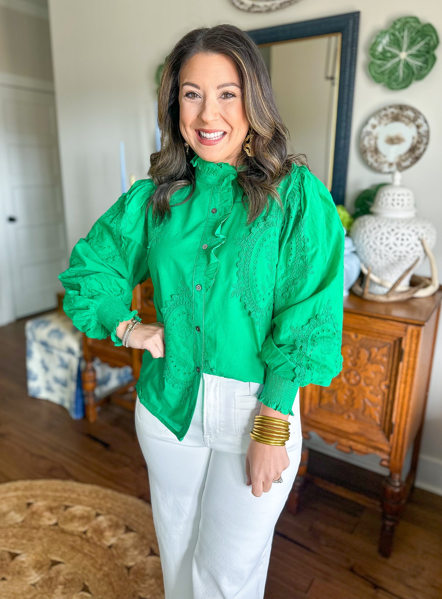 The Presley Top in Green