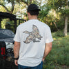 Burlebo Short Sleeve Tee - Flying Pintail Camo Duck in Oatmeal