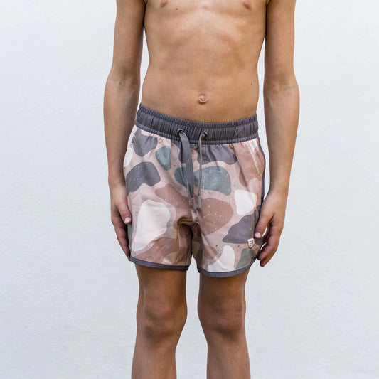 Burlebo | Boys Swim Trunk in Jumbo Pintail Camo