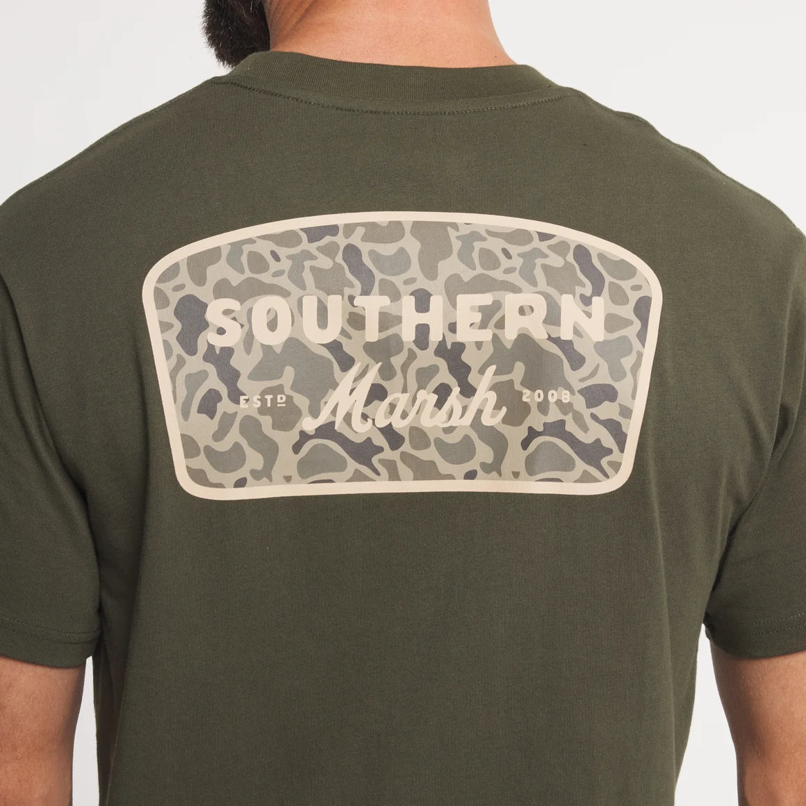 Southern Marsh | Branding - Retro Camo T-Shirt in Dark Olive