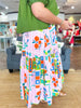 Karlie Artist Floral Frame Smock Tier Maxi Skirt