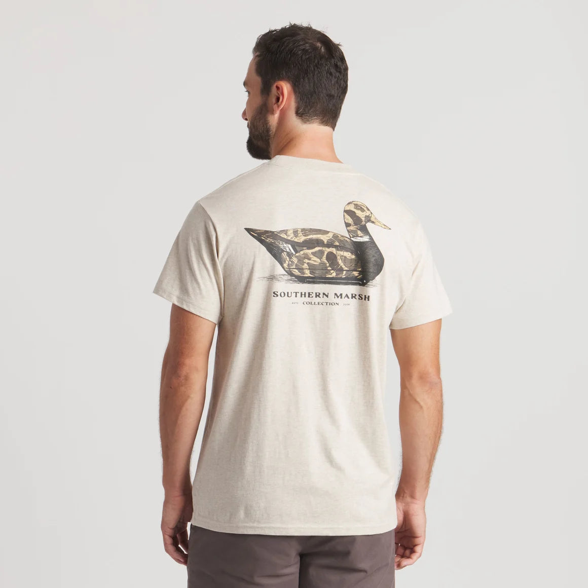 Southern Marsh | Vintage Camo Duck Decoy T-Shirt in Washed Oatmeal