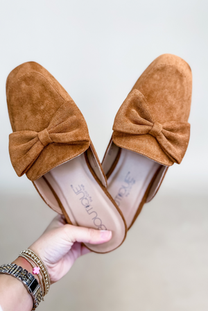 Corky's Hello Fall Bow Loafers in Cognac Suede