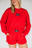 Scarlet & Gold | The Ava Airy Crewneck Go Dawgs Woven Label in Bright Red
