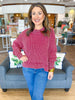 Muted Moments Sweater in Cabernet