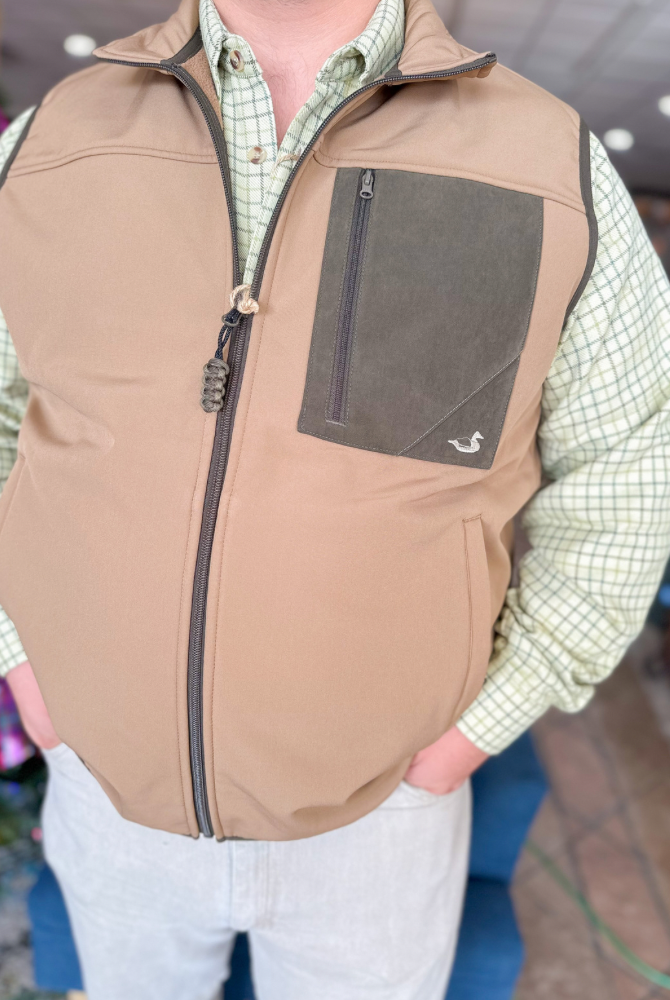 Dixie Decoy Pamlico Layering Vest in Tobacco