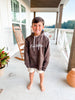 Youth Script Midweight Hoodie in Chocolate