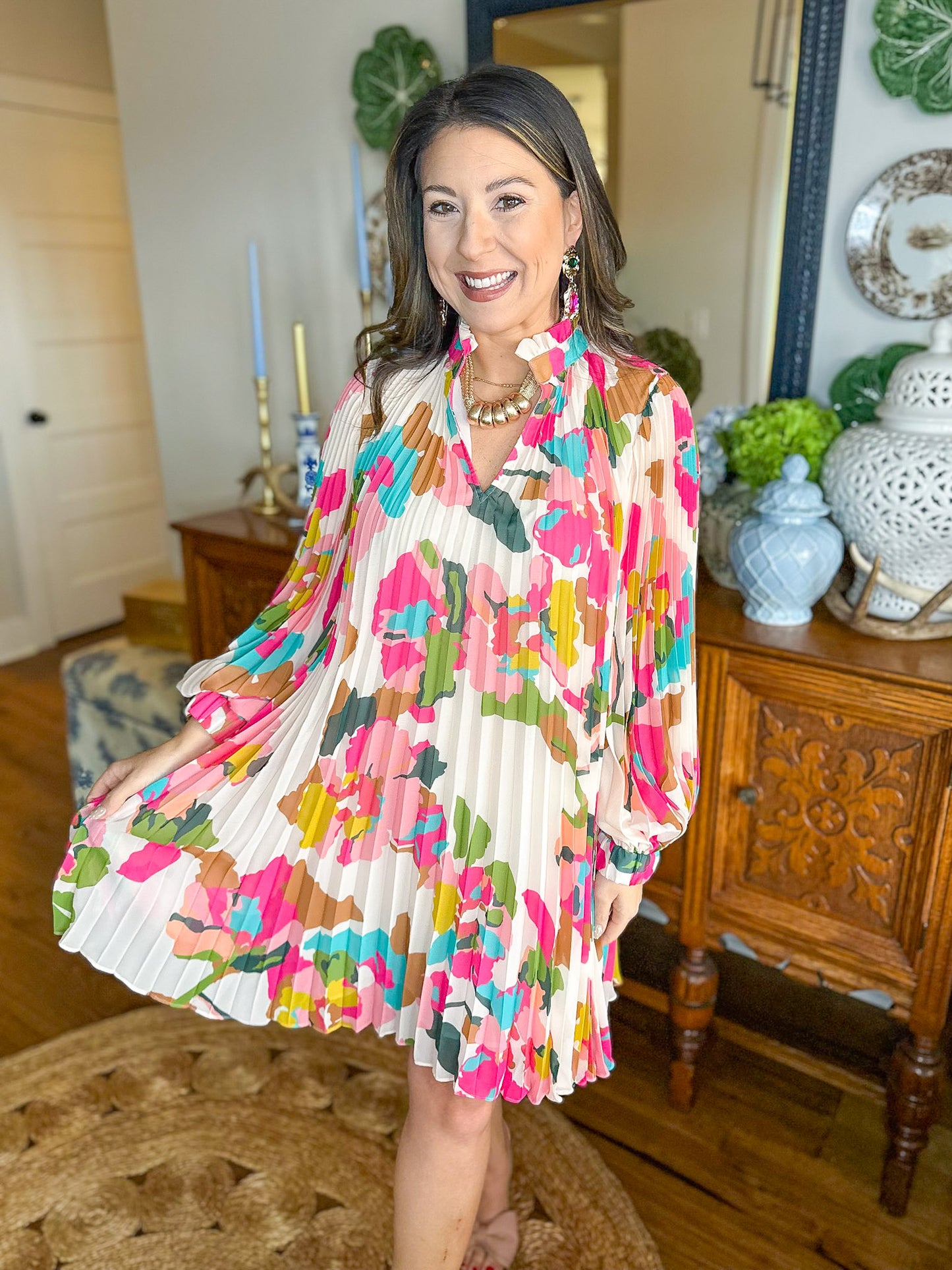 Crosby | Heidi Dress in Botanic Blush