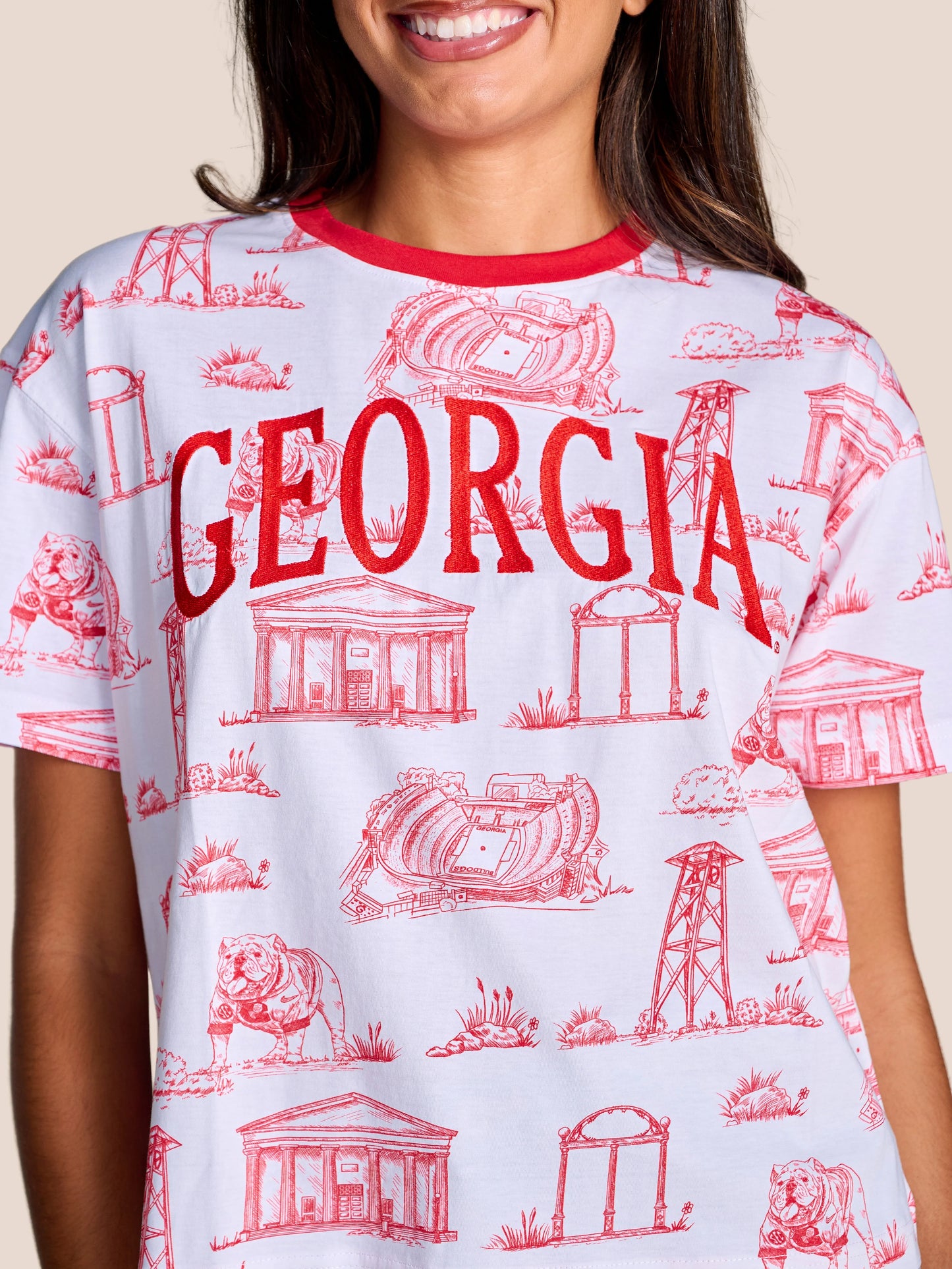 Stewart Simmons | GA Team Toile Embroidered Tee