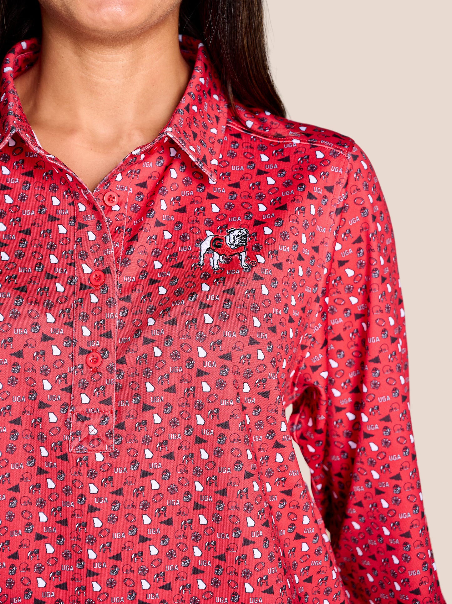 Stewart Simmons| GA League Long Sleeve Polo