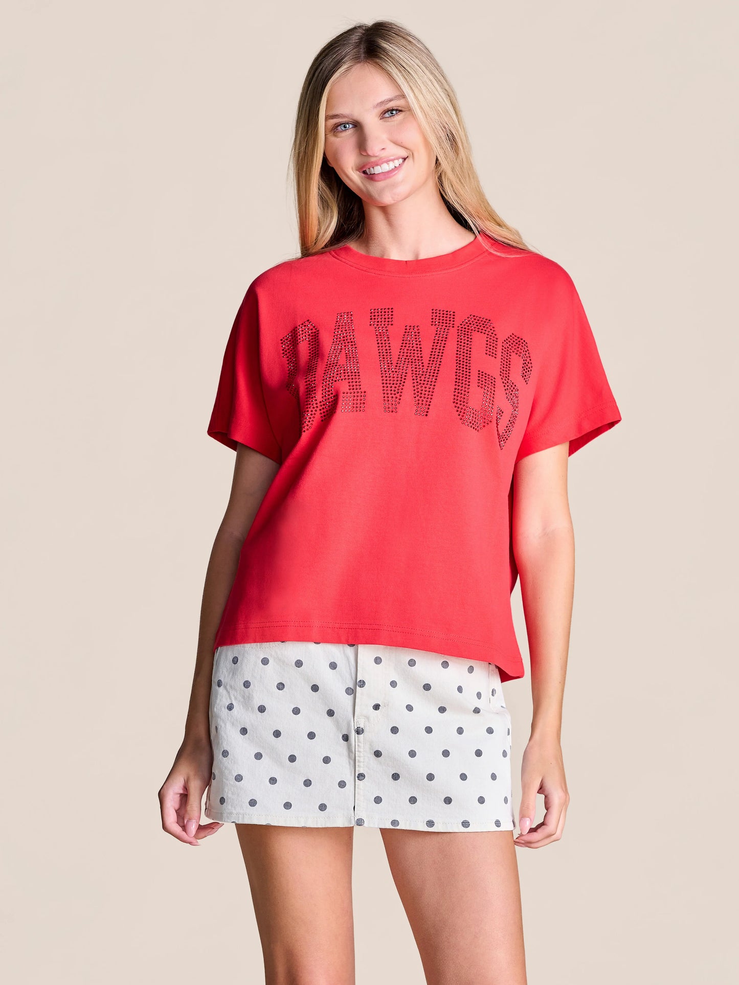 Stewart Simmons | MVP Rhinestone Tee in Red