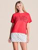 Stewart Simmons | MVP Rhinestone Tee in Red