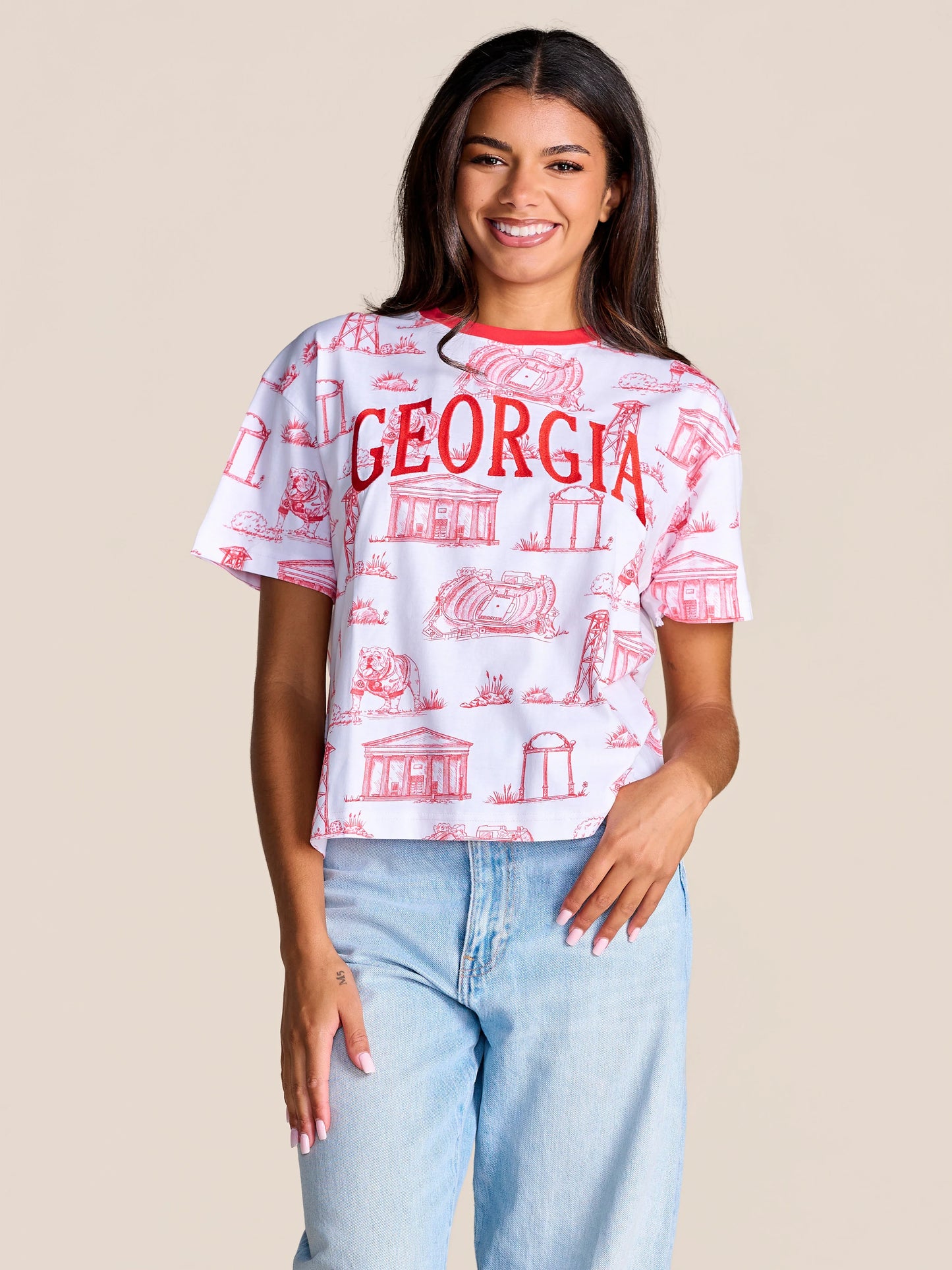 Stewart Simmons | GA Team Toile Embroidered Tee