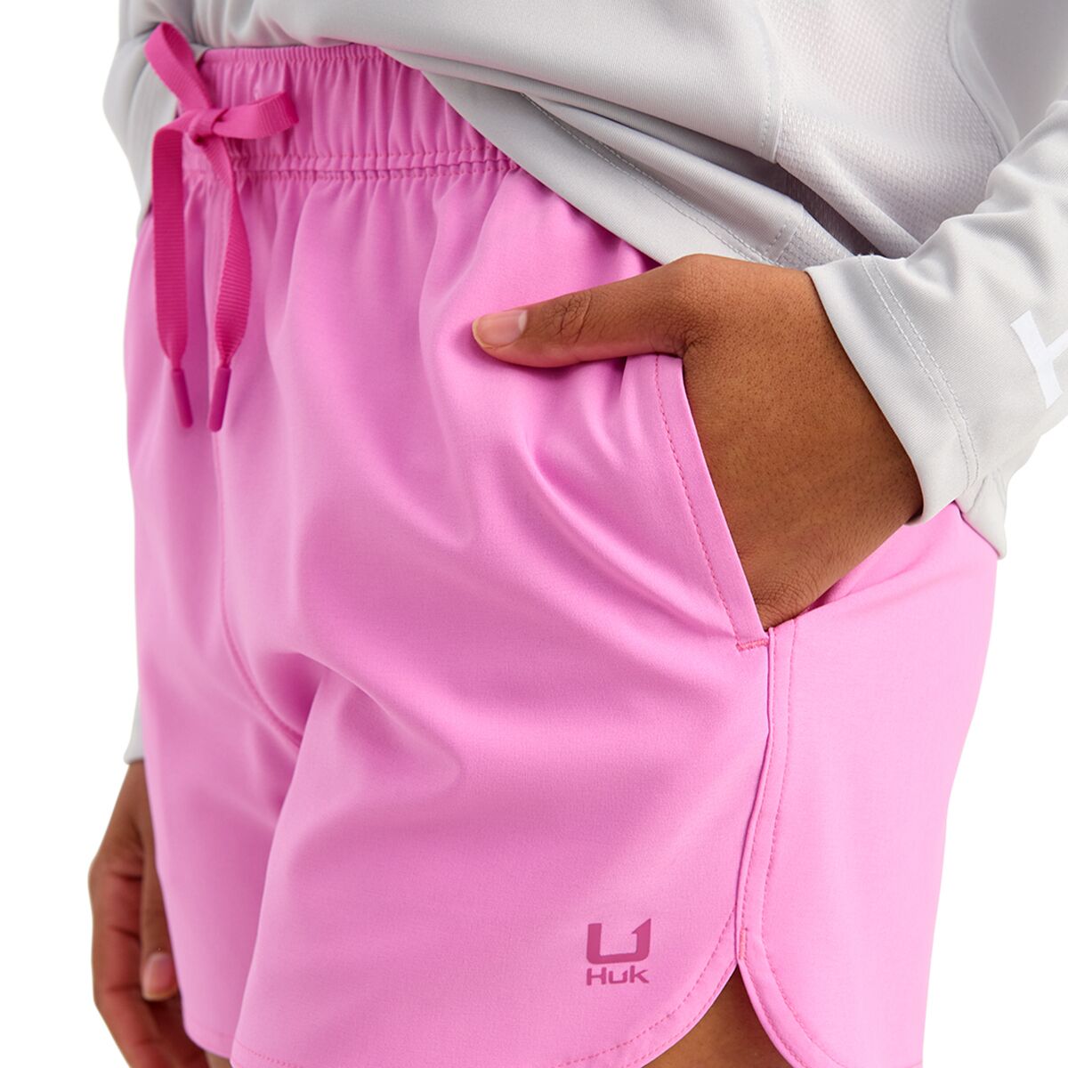 Huk Pursuit Volley Shorts in Bright Pink