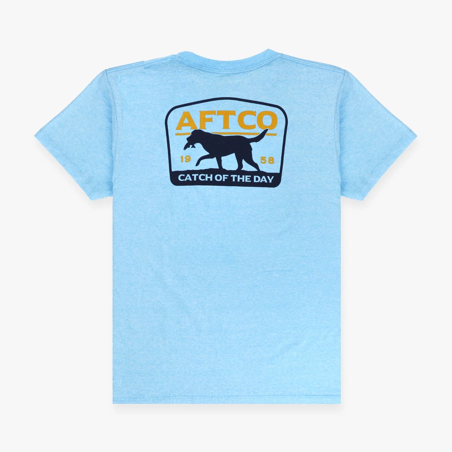 Aftco | Youth Fetch T-Shirt in Heather Sky Blue