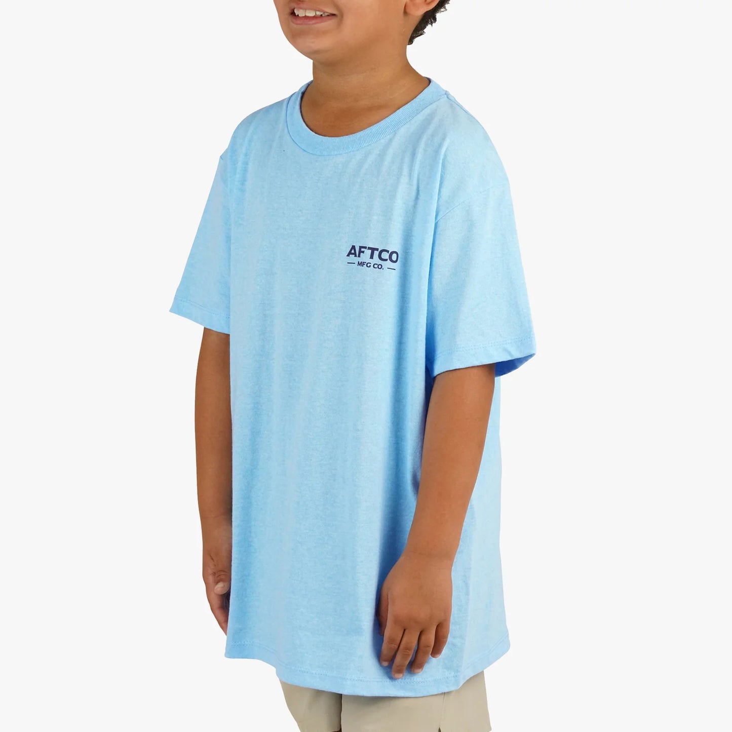 Aftco | Youth Fetch T-Shirt in Heather Sky Blue