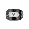 Teleties | Black Polka Dot Party Medium Flat Round Hair Clip