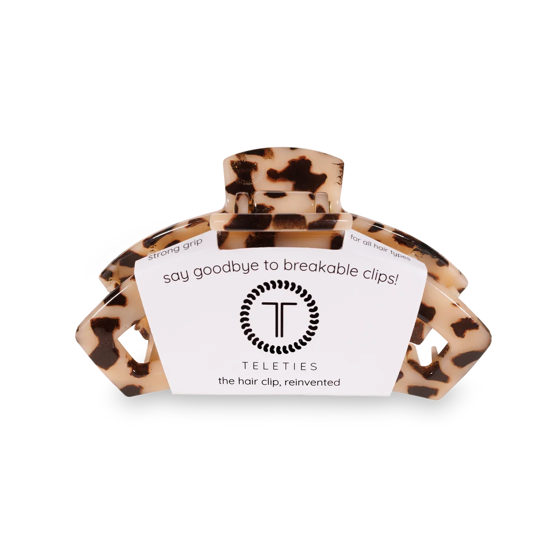 Teleties | Open Blonde Tortoise Medium Hair Clip
