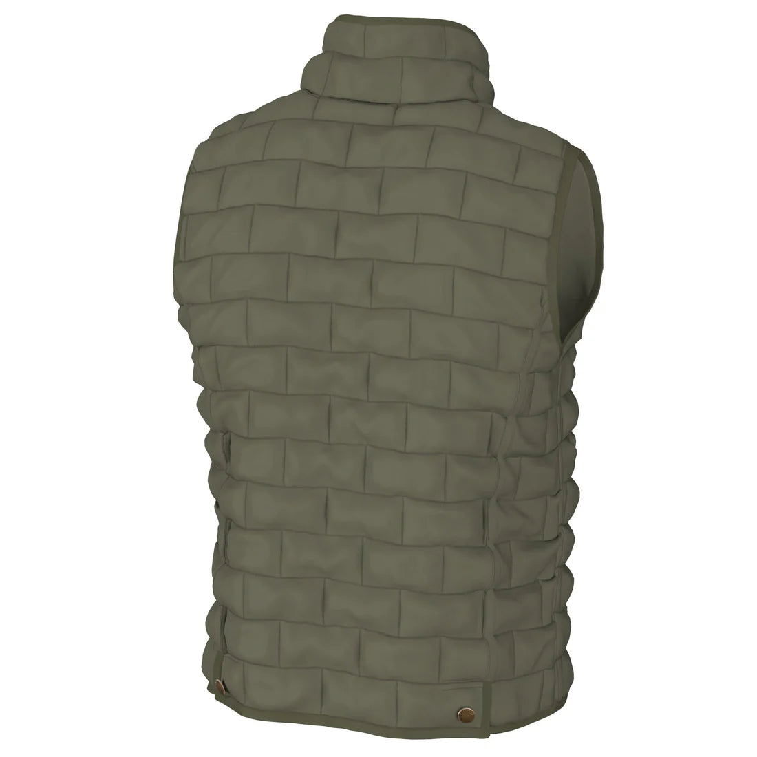 Local Boy Youth Brick Quilted Vest in Moss