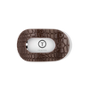 Teleties | Brown Crocodile Medium Flat Round Hair Clip