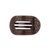 Teleties | Brown Crocodile Medium Flat Round Hair Clip