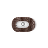 Teleties | Brown Crocodile Small Flat Round Hair Clip