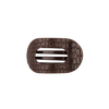 Teleties | Brown Crocodile Small Flat Round Hair Clip