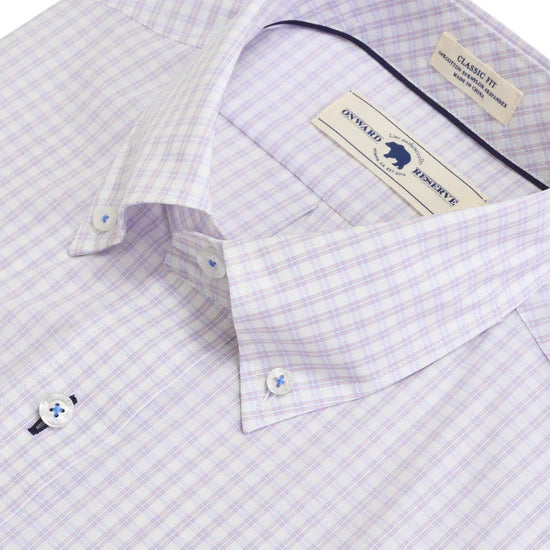 Onward Reserve | Walton Classic Fit Quad Shirt in Sea Pink