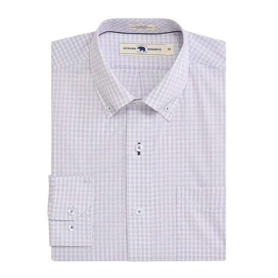 Onward Reserve | Walton Classic Fit Quad Shirt in Sea Pink