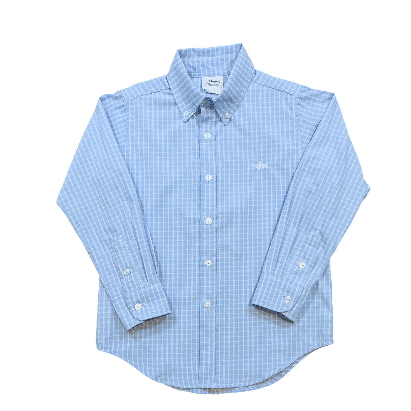 Saltwater Boys Carter Oxford Shirt in Blue Pointe Plaid